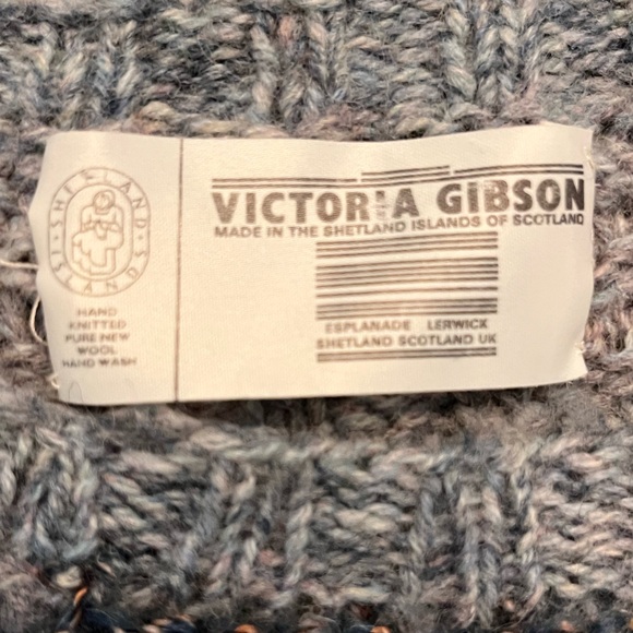 RARE Vintage Victoria Gibson Handknit Scotland Wool Sweater - Picture 7 of 9